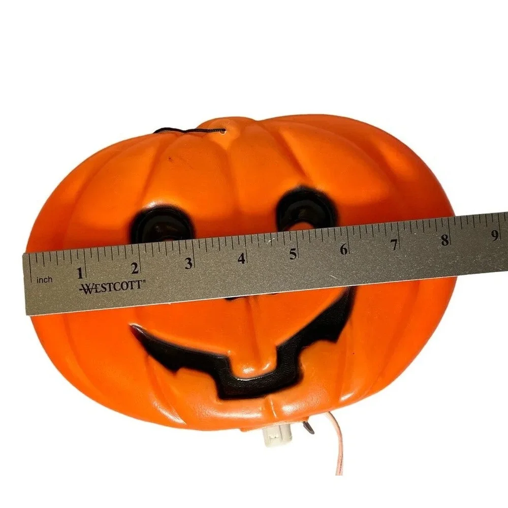Vintage Halloween Pumpkin Blow Mold‎ Light with String Hanging Decor